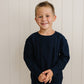 Navy Cable Knit Sweater