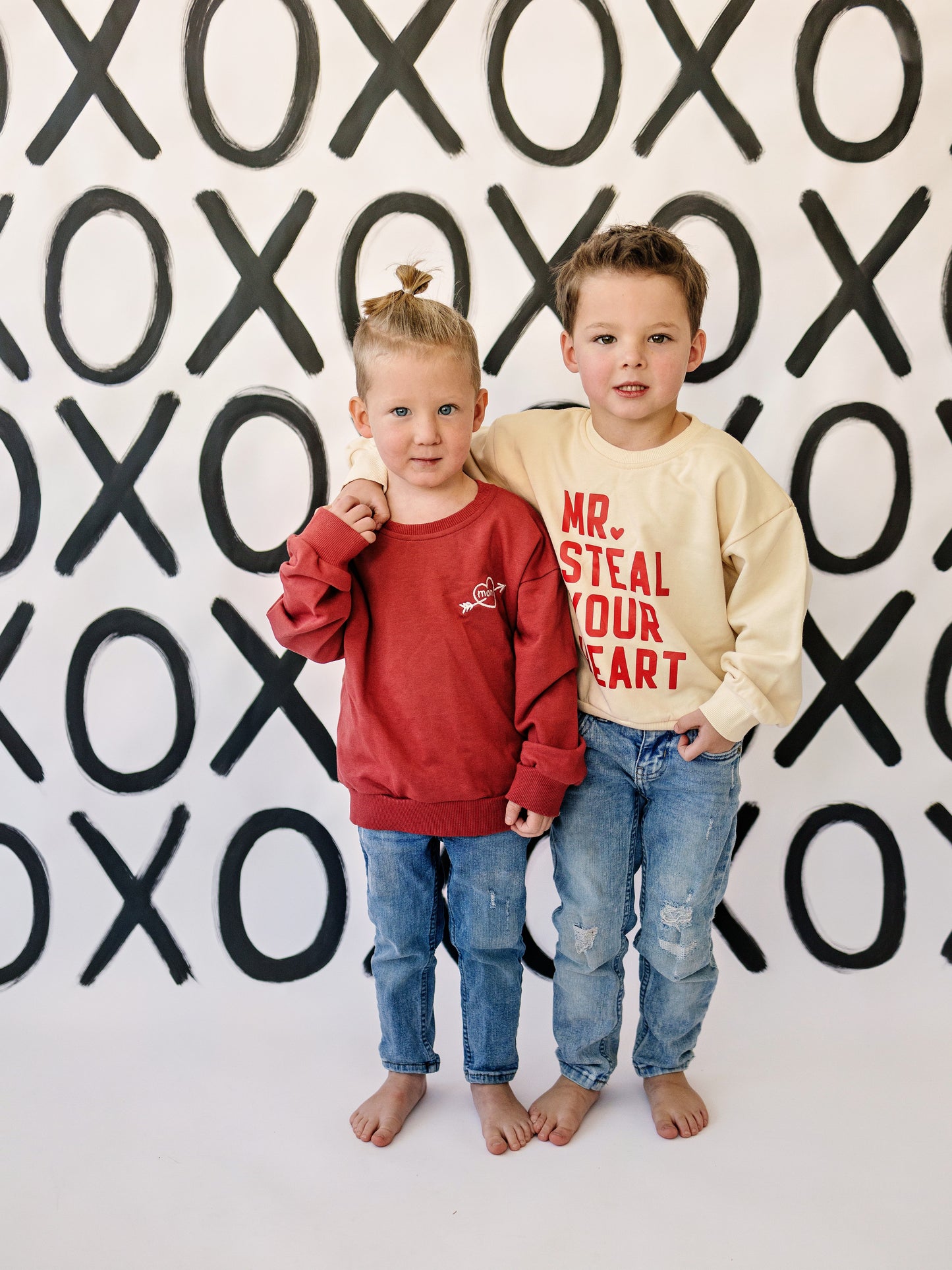 Custom Embroidered Valentine's Sweatshirt or Romper - Mom Tattoo Heart