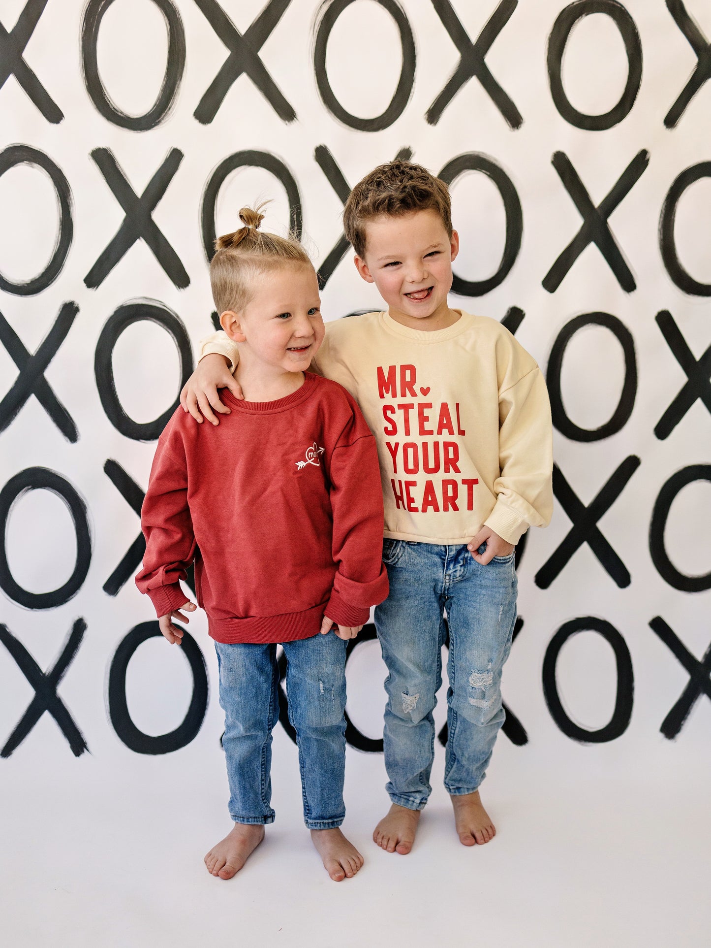 Custom Embroidered Valentine's Sweatshirt or Romper - Mom Tattoo Heart