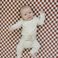 Cream Bamboo Snap Long Sleeve Ribbed Bodysuit