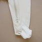 Cream Ribbed Bamboo Zipper - Little Joy Co.