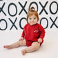 Custom Embroidered Valentine's Sweatshirt Romper