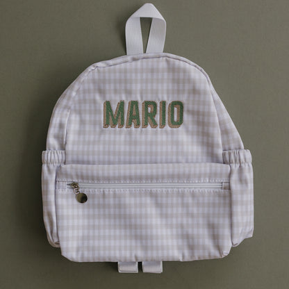 Custom Embroidered Gingham Toddler Backpack - More Colors
