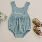 Custom Embroidered Organic Cotton Bubble Romper - more colors