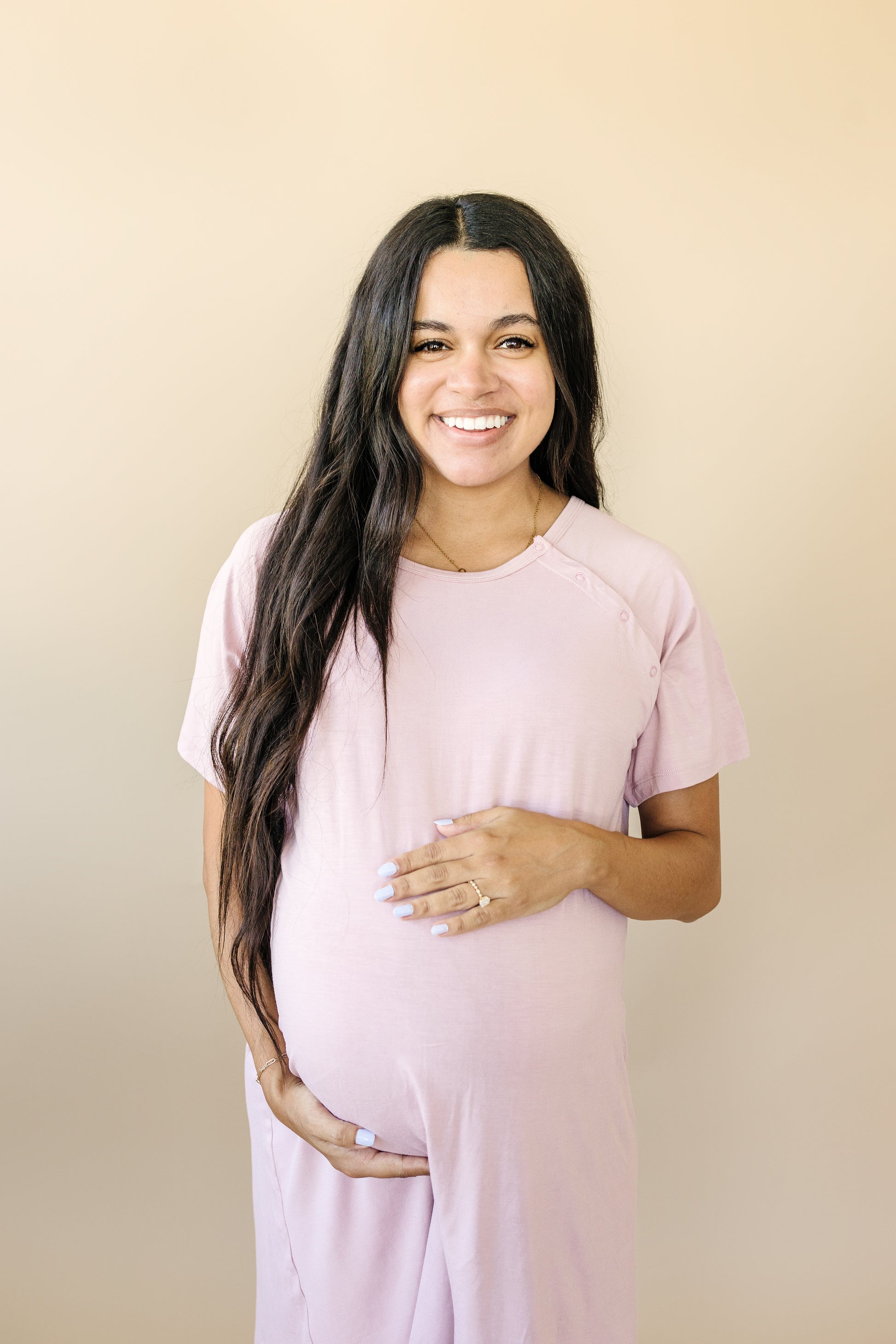 maternity dressing gown for hospital Ekouaer 3 in 1 Labor/Delivery/Hospital Nursing Dress Nightgown Sleepwear Breastfeeding with Button S-XXL A-black For breastfeeding and skin to skin time at the hospital. Everly Grey Maternity Rosa Maternity/Nursing
