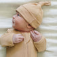 Latte Ribbed Bamboo Zipper - Little Joy Co.