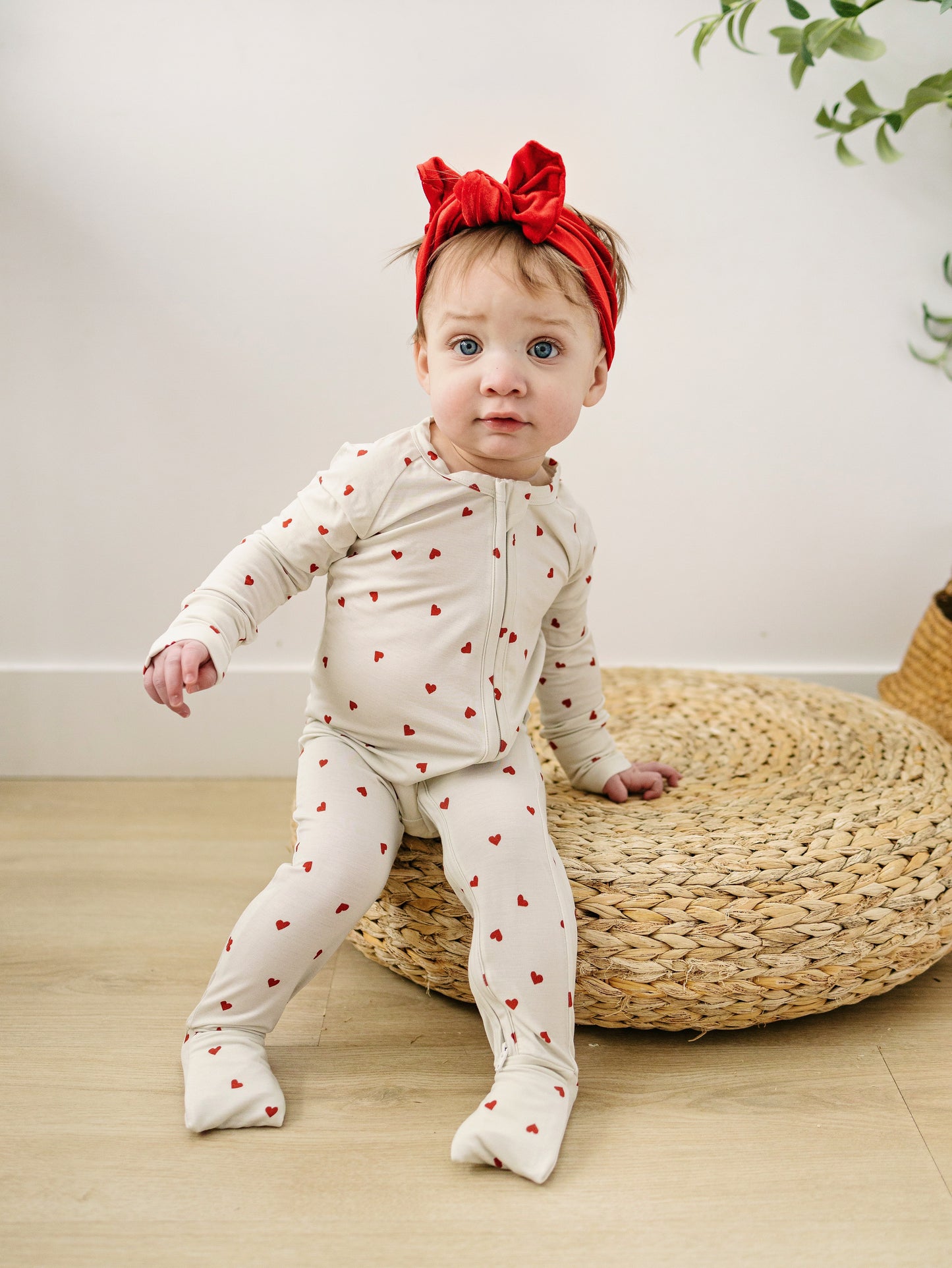 Tiny Hearts Bamboo Zippy Romper