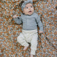 Heather Grey Bamboo Snap Long Sleeve Ribbed Bodysuit