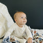 Cream Ribbed Bamboo Zipper - Little Joy Co.