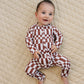 Bamboo Zip Romper | Chocolate Checkered
