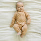 Latte Ribbed Bamboo Zipper - Little Joy Co.