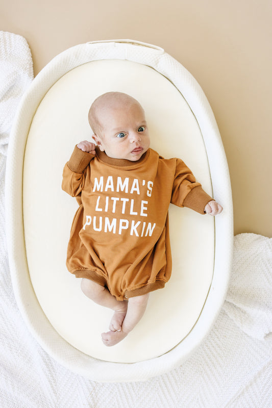 ‘Mama’s Little Pumpkin’ Bamboo Bubble Romper