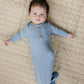 Custom Embroidered Newborn Bamboo Gown & Hat Set