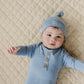 Custom Embroidered Newborn Bamboo Gown & Hat Set