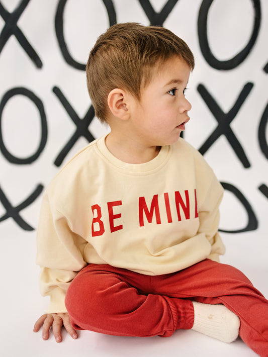 Be Mine Crewneck Sweatshirt - Cream