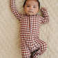 Bamboo Zip Romper | Chocolate Gingham