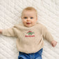 Custom Embroidered Valentine's Knit Sweater - Cream