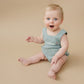 Custom Embroidered Organic Cotton Bubble Romper - more colors