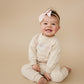 Custom Embroidered Organic Cotton Jogger Set - Cream