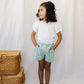White Pointelle Tee
