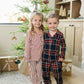 Christmas Plaid Collared Pajama Set