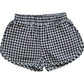 Marineblaue Shorts mit Vichy-Muster