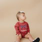 Custom Embroidered 4th of July Sweatshirt Romper or Crewneck - Red