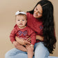 Custom Embroidered 4th of July Sweatshirt Romper or Crewneck - Red