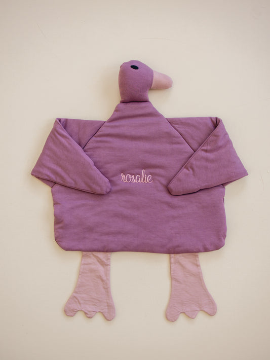 Bamboo Purple Duck Lovey XL Plush - Optional Custom Embroidery