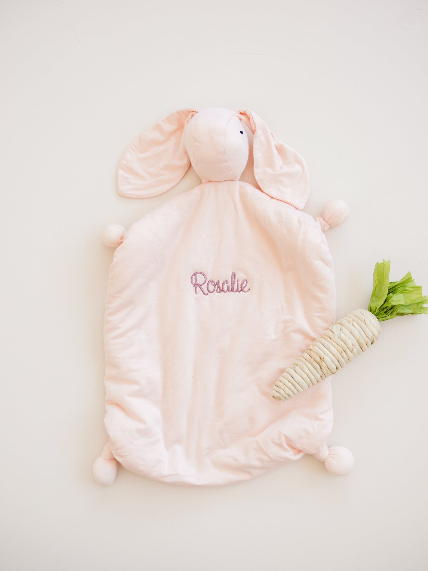 Custom Embroidered Snuggle Bunny Bamboo Lovey