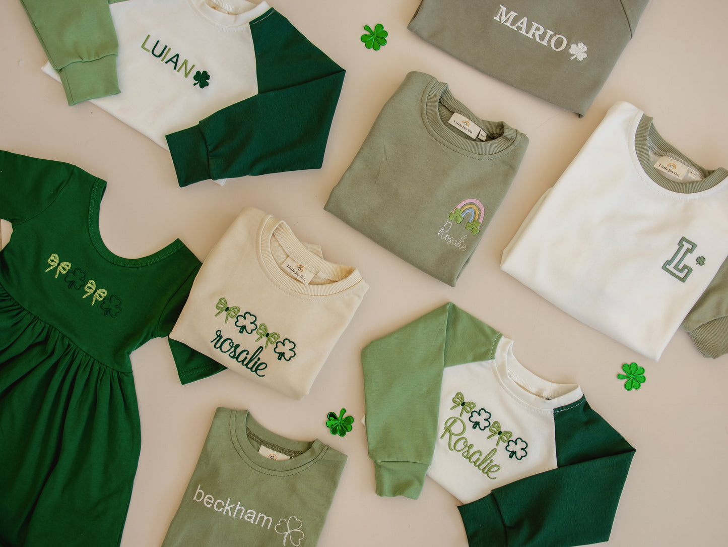 Custom Embroidered St Patrick's Day Organic Cotton Jogger Set