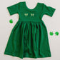 Custom Embroidered Organic Cotton St. Patrick's Day Twirl Dress