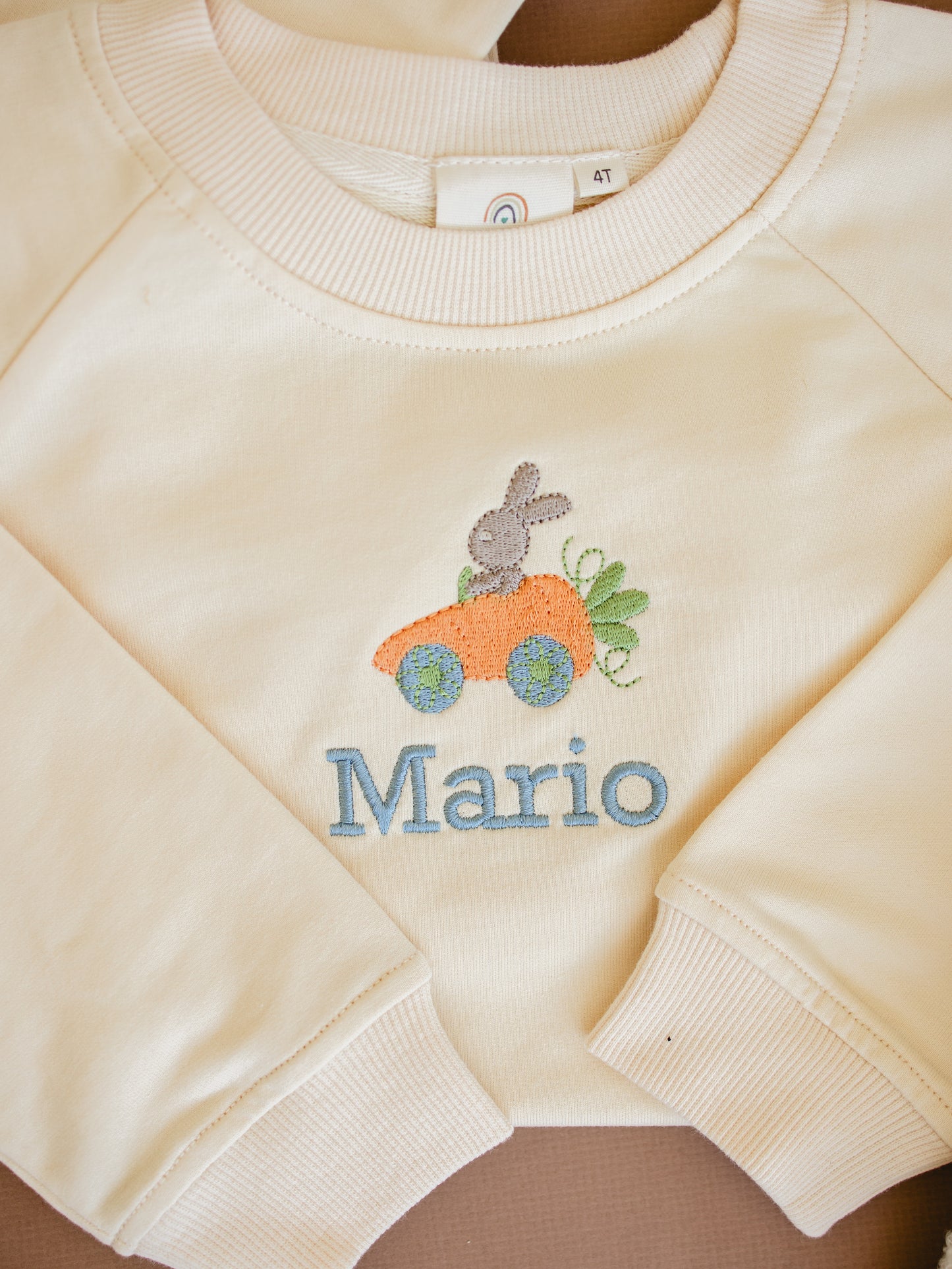 Custom Embroidered Organic Cotton Easter Crewneck Sweatshirt - many design options!