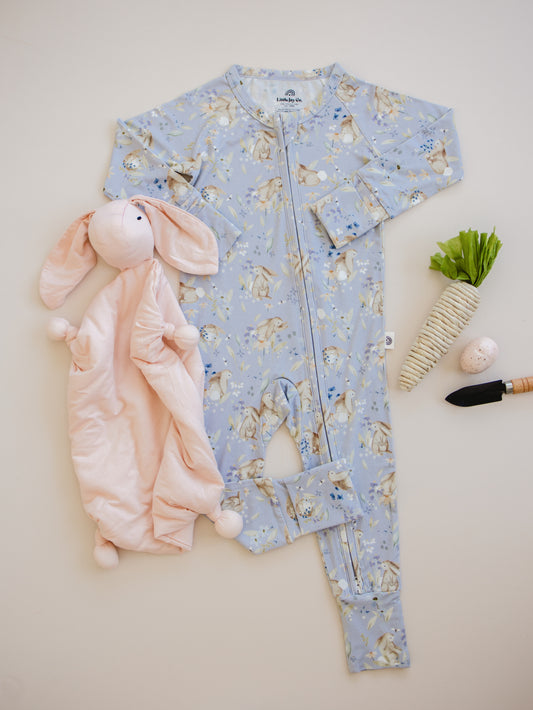 Bunny Blossoms Bamboo Zippy Romper