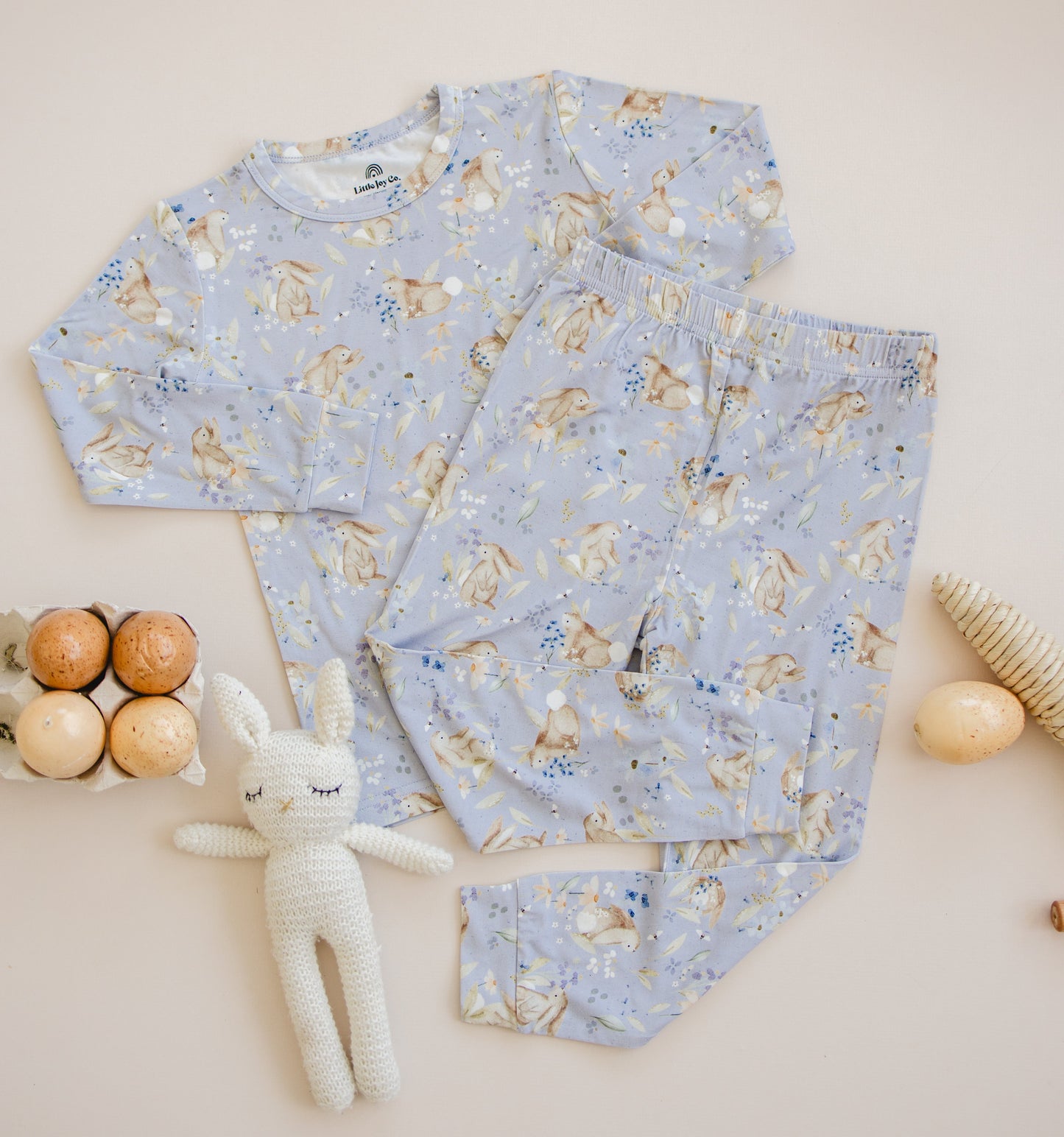 Bunny Blossoms 2pc Bamboo Pajama Set