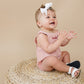 Custom Embroidered Organic Cotton Bubble Romper - more colors