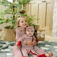 Red Stripes Bamboo Zipper
