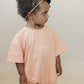 Custom Embroidered T-Shirt Romper - Creamsicle