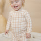 Pumpkin Plaid Bamboo Baby Pajamas - 2 Piece Set