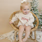 Organic Cotton "Merry" Custom Embroidered Sweatshirt Romper