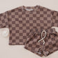 Shorts Set | Espresso Checkered