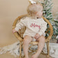 Organic Cotton "Merry" Custom Embroidered Sweatshirt Romper