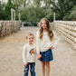 Cream Ruffle Knit Cardigan