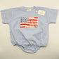 4th of July Quilted Flag Tee or Bubble Romper