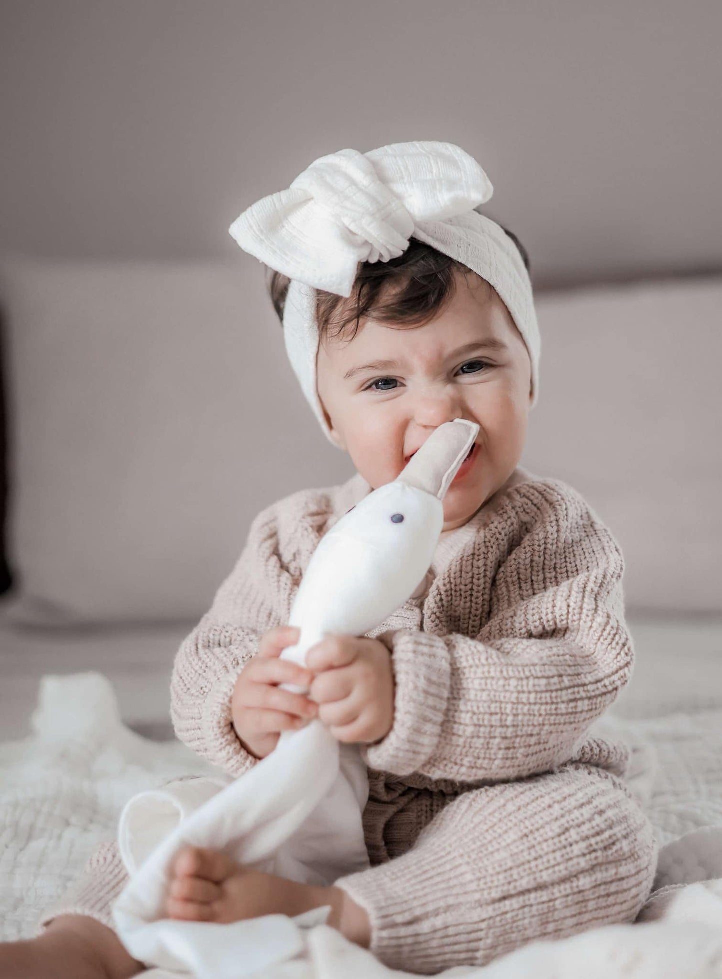 Benutzerdefinierte bestickte Bambus Ente Lovey - XL Plüsch