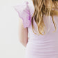 Lavender S/S Flutter Sleeve Leotard