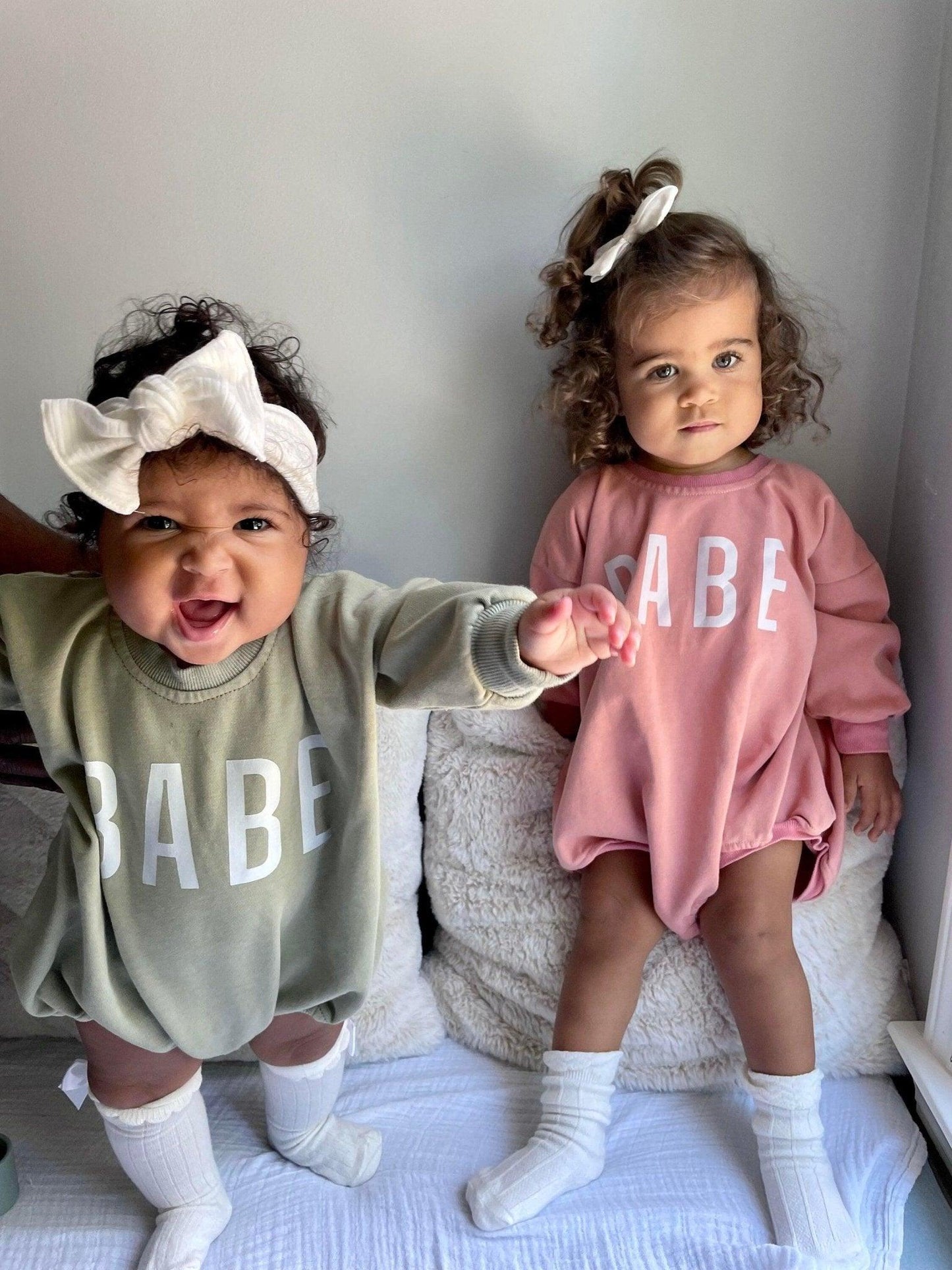 BABE Sweatshirt Romper - more colors - Little Joy Co.