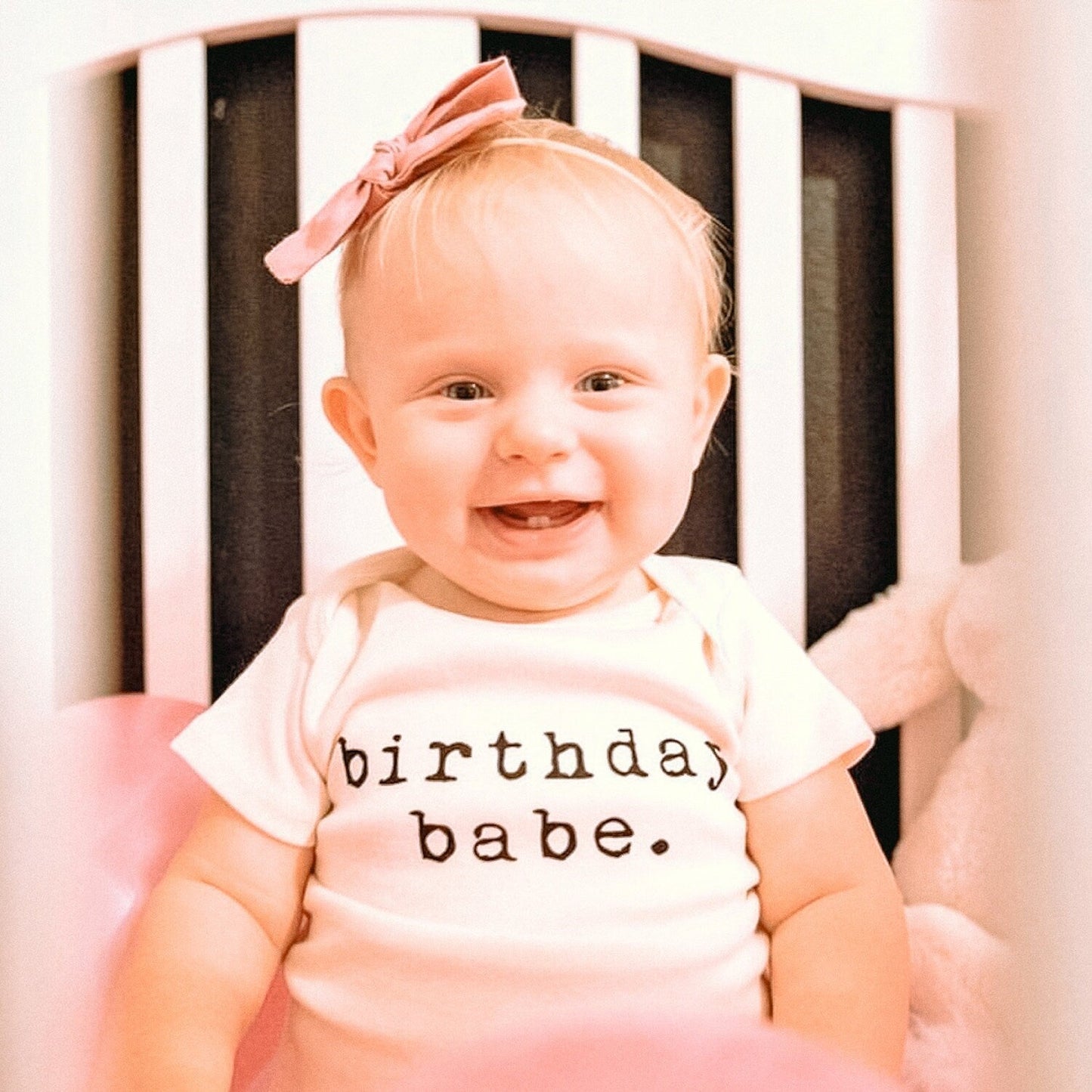 Birthday Babe - Organic Short Sleeve Baby Bodysuit
