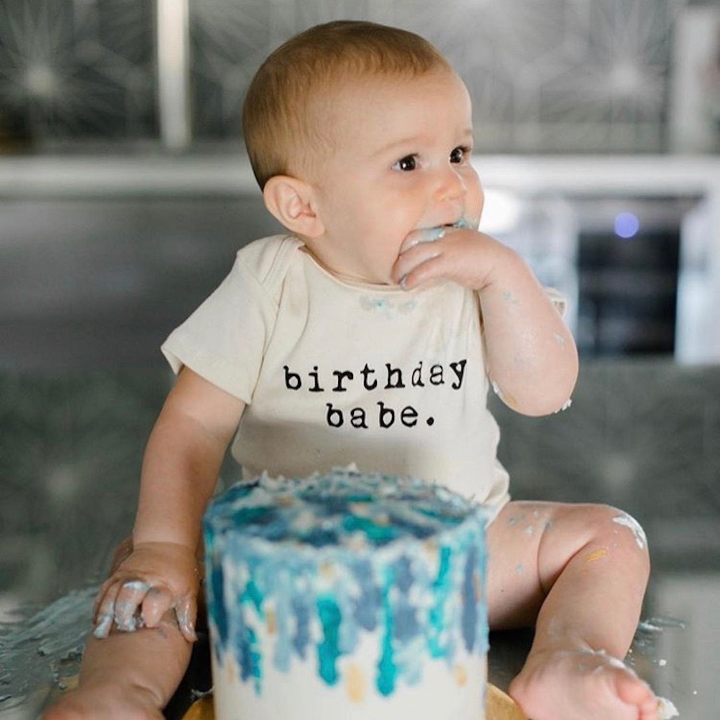 Birthday Babe - Organic Short Sleeve Baby Bodysuit