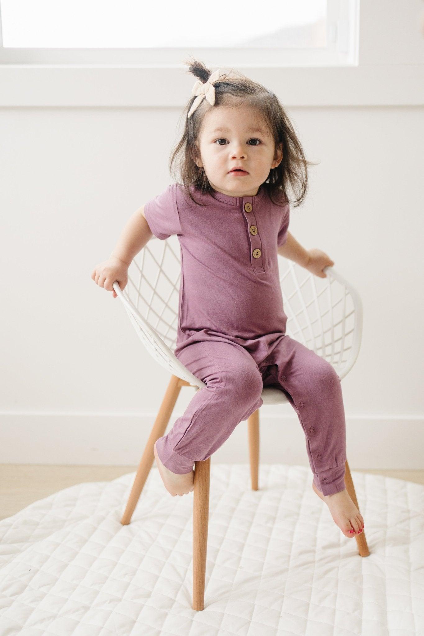 Bamboo Henley Romper - Little Joy Co.